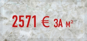 2571 евро за м² белого полупрозрачного кварца